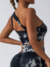 Load image into Gallery viewer, Seamless One-Shoulder Bra & Scrunch Leggings Set - High Waisted Yoga Pants