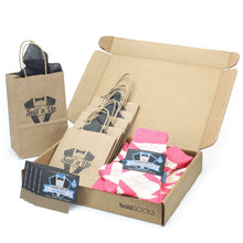 Load image into Gallery viewer, Customizable Groomsmen Gift Set Guava Bellini Pink Argyle Men’s Dress Socks