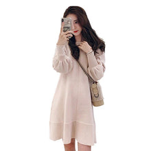 Load image into Gallery viewer, French style orange sweater skirt for fall and winter
