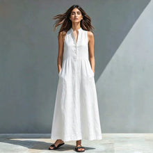 Load image into Gallery viewer, Women's Stand-Collar A-Line Maxi Dress – Resort & Vacation Style
