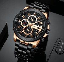 Load image into Gallery viewer, Men's Waterproof Watch With Chronometers Day View And Fluorescent Hands Unique Luxury Design Perfect Gift