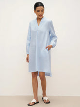 Load image into Gallery viewer, 100% Linen V-Neck Pullover Shirt Dress JADEN