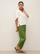 Load image into Gallery viewer, 100% Linen Round Neck Petal-Sleeve Pullover LAUREL
