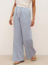 Load image into Gallery viewer, 100% Linen Elastic Waist Straight-Leg Trousers JOURDAN