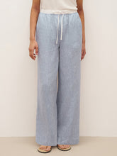 Load image into Gallery viewer, 100% Linen Elastic Waist Straight-Leg Trousers JOURDAN