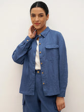 Load image into Gallery viewer, 100% Linen Flap-Patch Buttoned Closure Shirt Jacket JANE