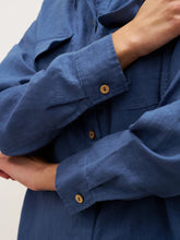 Load image into Gallery viewer, 100% Linen Flap-Patch Buttoned Closure Shirt Jacket JANE