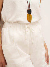 Load image into Gallery viewer, 100% Linen Elastic Waist Drawstring Shorts with Pockets DELILAH