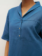 Load image into Gallery viewer, Linen Shawl V-Neck Half Sleeve Minidress LIVIA