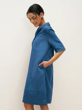 Load image into Gallery viewer, Linen Shawl V-Neck Half Sleeve Minidress LIVIA