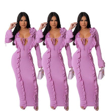 Load image into Gallery viewer, Pure Color Tied Stringy Selvedge Dress