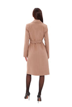 Load image into Gallery viewer, Geneva Classic Wraparound Wool Blend Overcoat in Camel