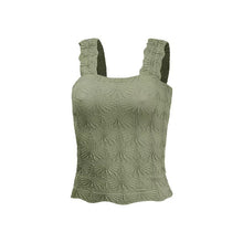 Load image into Gallery viewer, Women's Pleated Figure-flattering Square-neck Camisole