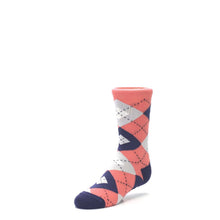 Load image into Gallery viewer, Coral Navy Junior Groomsmen Kid's Dress Socks