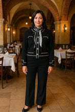 Load image into Gallery viewer, Knit Tailored Ensemble Cardigan & Wide Leg Pants