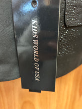 Load image into Gallery viewer, Kids World of USA Black Rhinestone 5-Piece Boys Suit