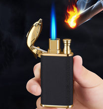 Load image into Gallery viewer, Creative Blue Flame Lighter Dolphin Dragon Tiger Double Fire Metal Winproof Lighter Inflatable Lighter