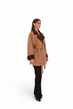 Load image into Gallery viewer, Sandro Cashmere Blend Overcoat in Camel