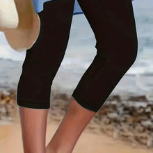 Load image into Gallery viewer, Women’s Slim Fit Cropped Leggings – High Elasticity Tight Pants