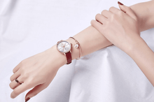 Load image into Gallery viewer, Women's Luxury Watch With Leather Belts Shiny Steel Case Scratch Resistant Glass Unique Design Perfect Gift