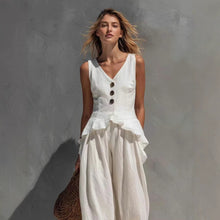 Load image into Gallery viewer, Women's Sleeveless Top & Wide-Leg Pants Two-Piece Set