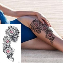 Load image into Gallery viewer, 25 Sheets Flower Rose Luxury Tattoos Waterproof Temporary Sticker 3D Rose Flower Tattoos Body Art Arm Fake Tatoo For Womens