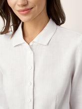 Load image into Gallery viewer, 100% Linen Small Collar Curved Hem Tailored Shirt AVELINE