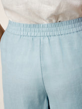 Load image into Gallery viewer, 100% Linen Sculpted Pleat Elasticated Back Relaxed Pants VERIDIANA