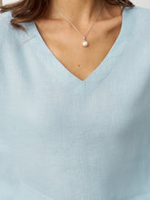 Load image into Gallery viewer, 100% Linen Drop Shoulder Asymmetric Layered Hem Overtop VIOLA