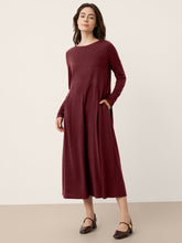 Load image into Gallery viewer, Wool Arc-Panel Sculpted Pleats Maxi Dress CALISTA