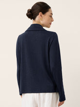 Load image into Gallery viewer, Wool Asymmetric Lapel Fruit Button Decor Top YSABEL