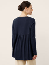Load image into Gallery viewer, Wool Panelled Ruched Asymmetric Hem Top KALISTA