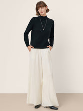 Load image into Gallery viewer, Premium Cashmere Blend Hand-Finished Seamless Mock Neck Ribbed Sweater RHEA