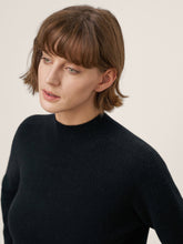 Load image into Gallery viewer, Premium Cashmere Blend Hand-Finished Seamless Mock Neck Ribbed Sweater RHEA
