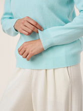 Load image into Gallery viewer, Premium Cashmere Blend Hand-Finished Seamless Mock Neck Ribbed Sweater RHEA
