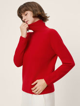 Load image into Gallery viewer, Premium Cashmere Blend Hand-Finished Seamless Turtleneck Knit Top TOVE