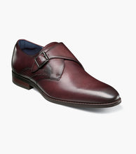 Load image into Gallery viewer, Stacy Adams KARCHER Burgundy Plain Toe Monk Strap