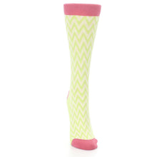 Load image into Gallery viewer, Green Cream Chevron Jacquard Women's Dress Socks