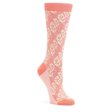 Load image into Gallery viewer, Coral Cream Leaf Pattern Women's Dress Socks