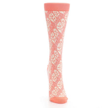 Load image into Gallery viewer, Coral Cream Leaf Pattern Women's Dress Socks