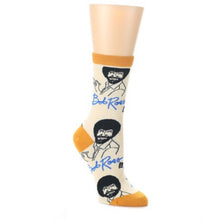 Load image into Gallery viewer, Tan Gold Signature Bob Ross Socks - Women's Novelty Socks