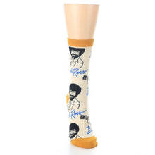 Load image into Gallery viewer, Tan Gold Signature Bob Ross Socks - Women's Novelty Socks