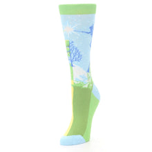 Load image into Gallery viewer, Blue Green Fairy Socks - Women's Novelty Socks