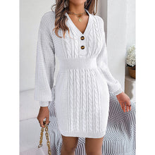 Load image into Gallery viewer, Women’s Cable Knit Sweater Dress