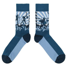 Load image into Gallery viewer, Blue Rock Band Socks - Men's Novelty Dress Socks