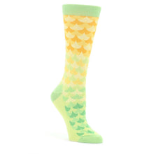 Load image into Gallery viewer, Green Yellow Mermaid Socks - Women's Novelty Dress Socks