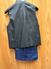 Load image into Gallery viewer, Moda Color Blue/Burgundy Turkish 3-Piece Wool Slim Fit Suit