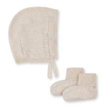 Load image into Gallery viewer, Organic Sweater Bonnet and Bootie Set