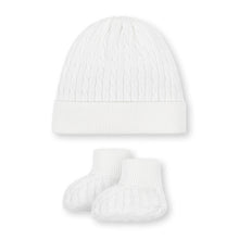 Load image into Gallery viewer, Organic Sweater Beanie and Bootie Set