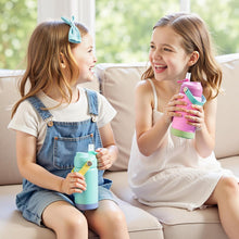 Load image into Gallery viewer, 12Oz Kids Water Bottle, Stainless Steel Insulated Water Bottle for Kids, Toddler Cup with Straws Leak-Proof, Kids Water Bottles for School Boys Girls, BPA Free, Blue